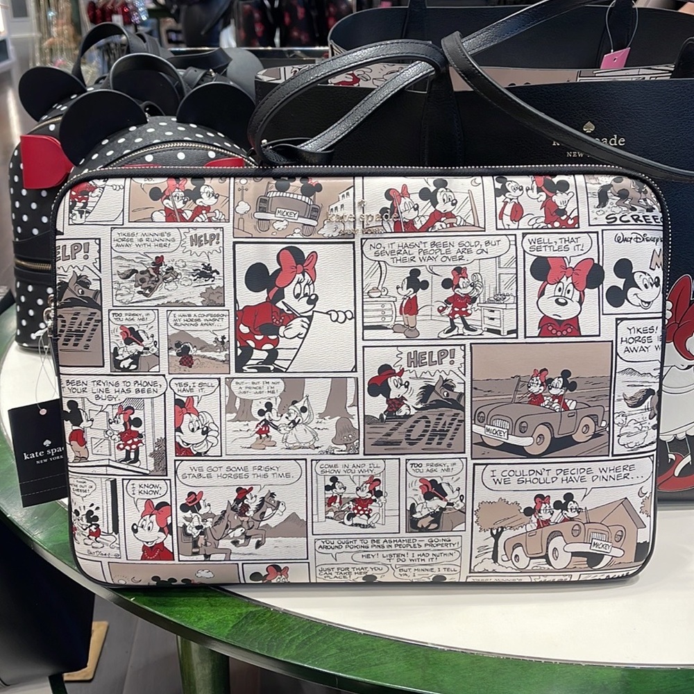Kate Spade Disney X  Minnie  & Mickey Mouse Comic Universal Laptop Sleeve NWT - Picture 16 of 16